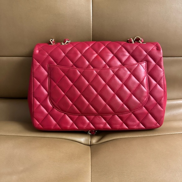 SOLD - Chanel Classic Single Flap Jumbo Red - Picture 2 of 11